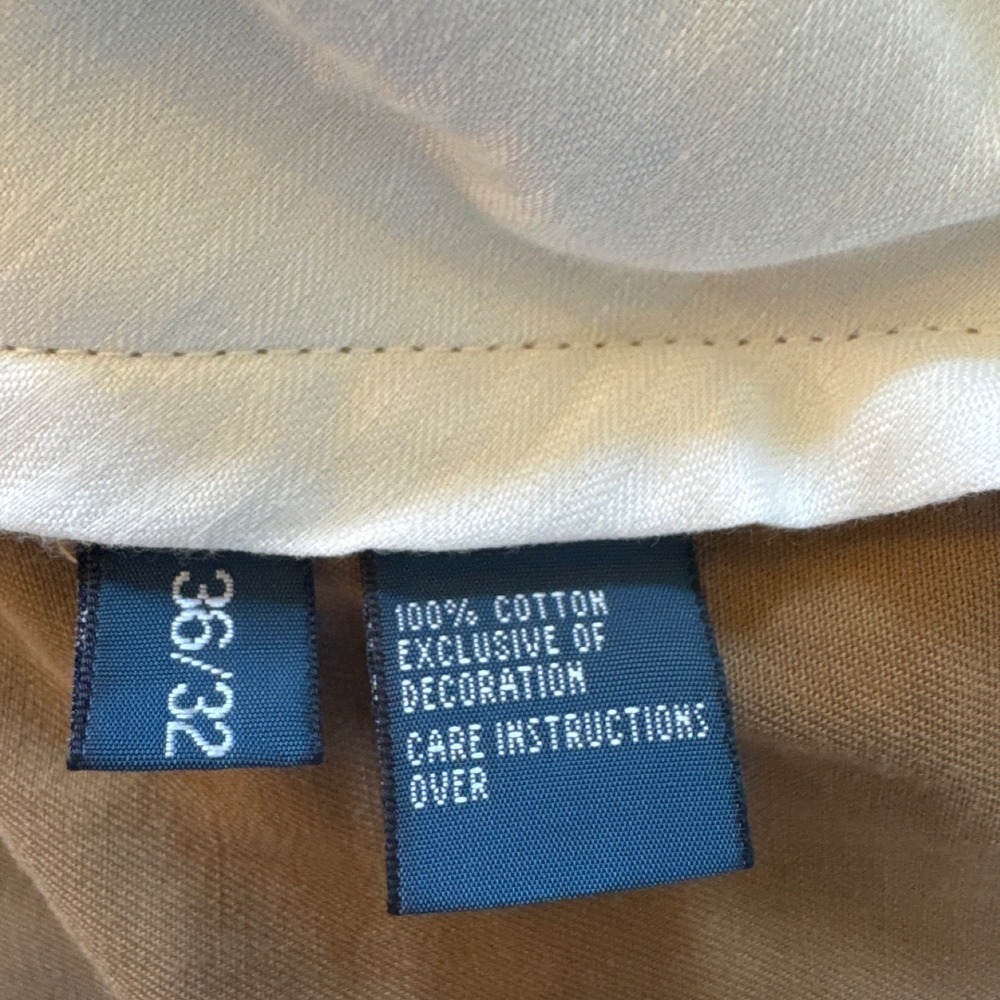 Polo Ralph Lauren Ethan Pant Mens 36x32 Khaki Tan Pleated Cotton Chino Trousers - Picture 5 of 7